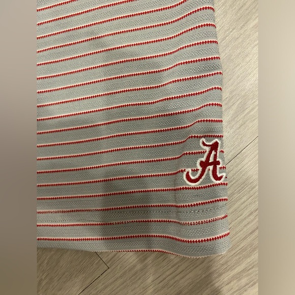 Alabama Crimson Tide Shirt Mens XL Gray Polo Striped TuskWear Gameday Football - Picture 5 of 8